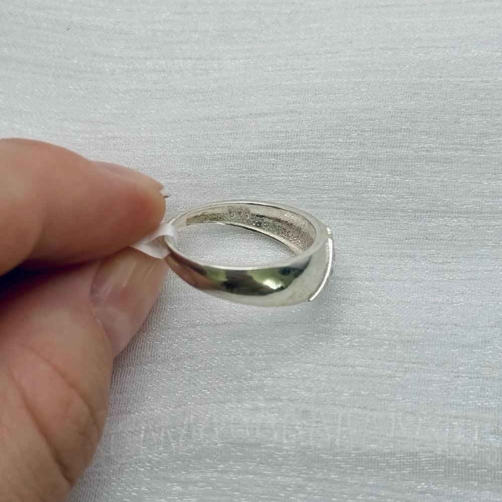 S925 Silver Sparkle Stripe Bubble Band