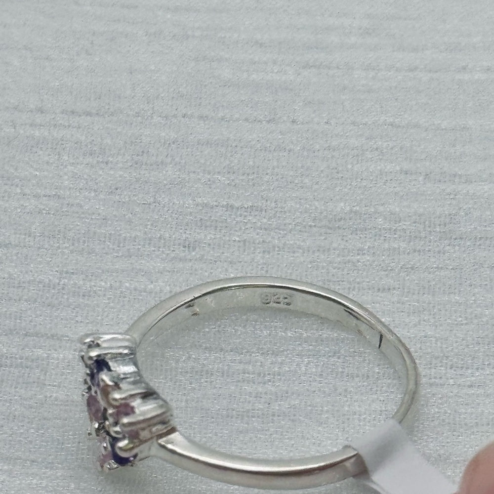 S925 Heart Mixed Gemstone Ring