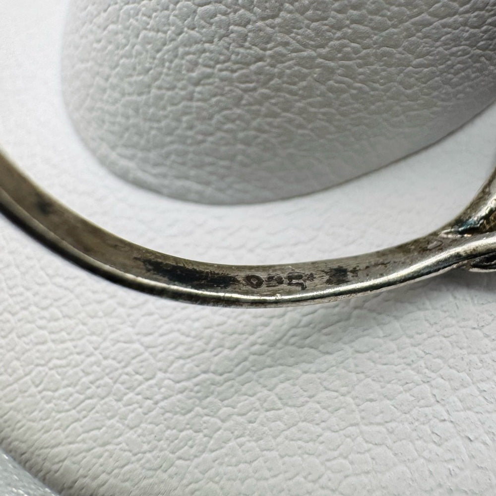 S925 Round Black Onyx Ring