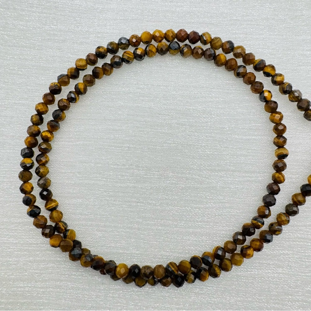 Tigers Eye Beaded Gemstone Necklace