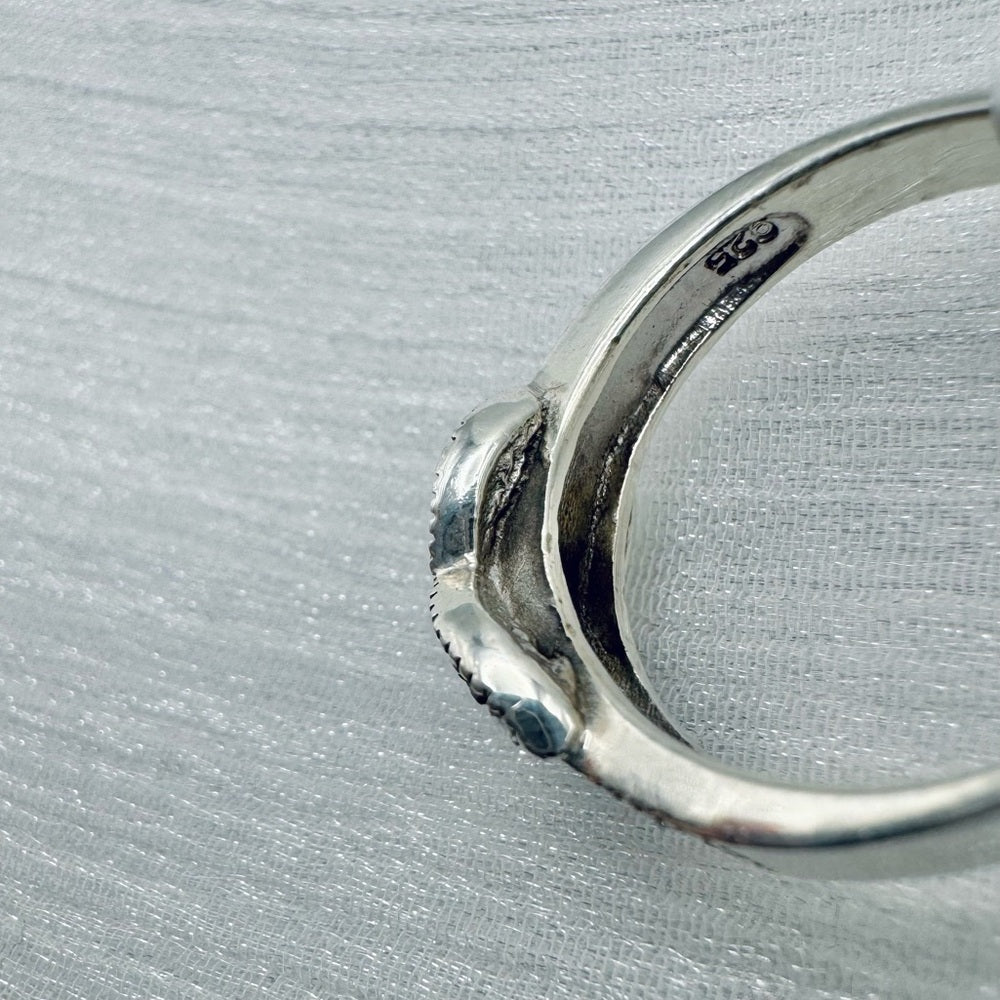 S925 Marcasite “X” Ring