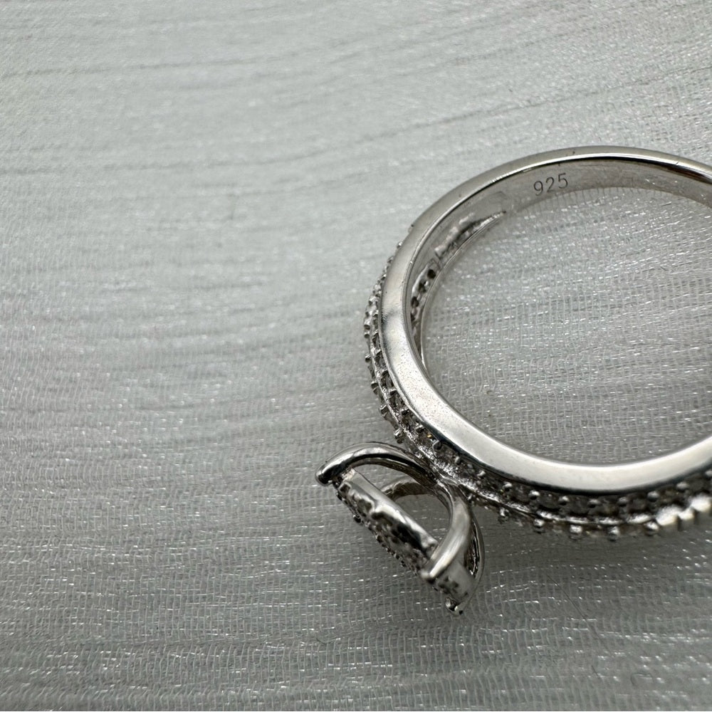 .25 CT Moissanite Diamond Circle & Pavé Band