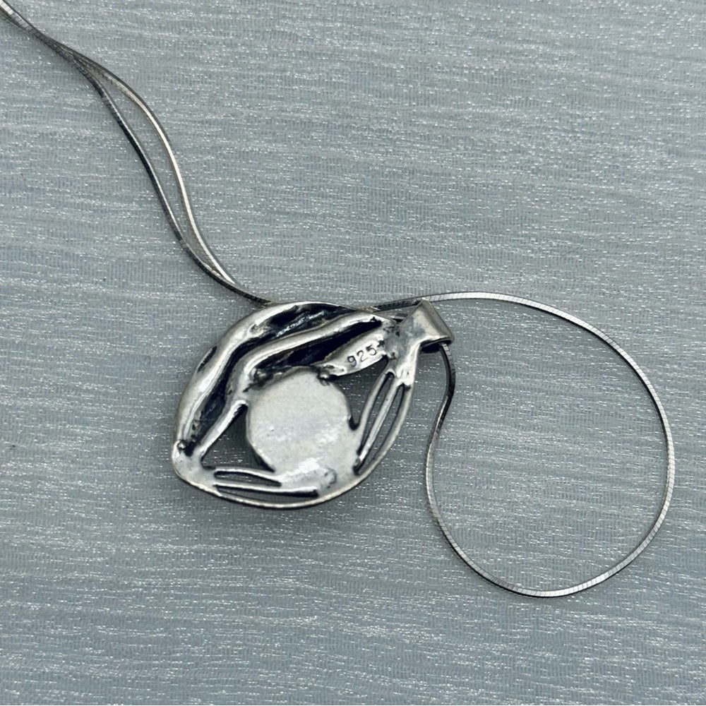 S925 Freshwater Pearl Leaf Necklace