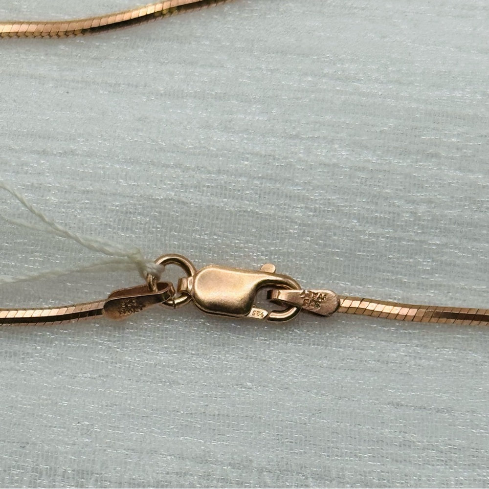 S925 Rose Gold Herringbone Chain