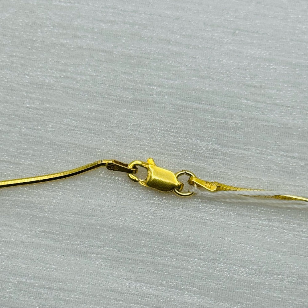 S925 Gold Snake Chain Necklace 16”