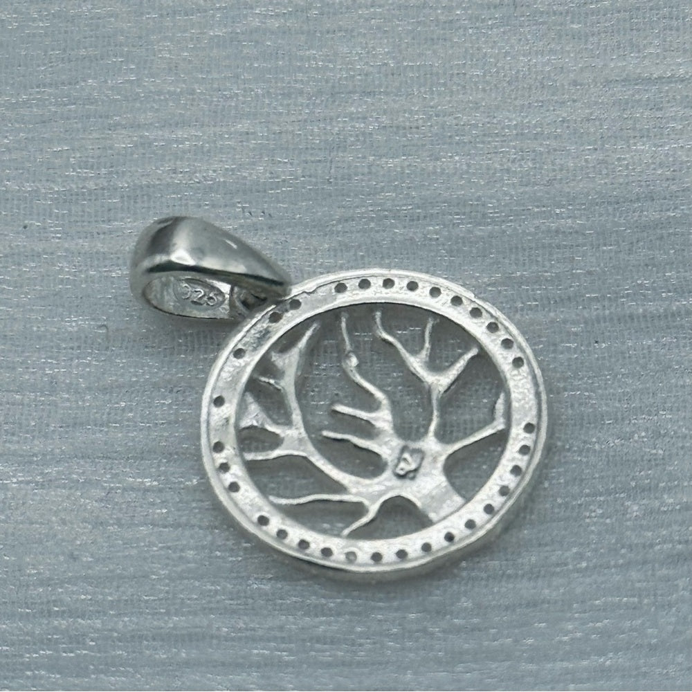 S925 Tree Engraved Pendant