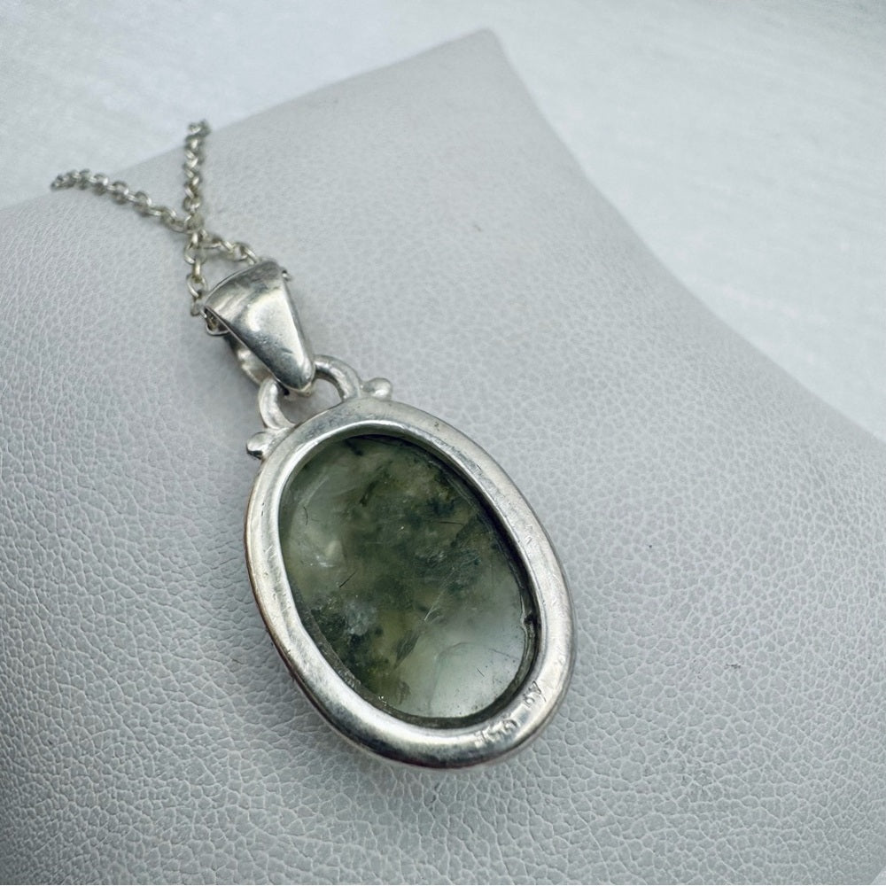 S925 Prehnite Pendant
