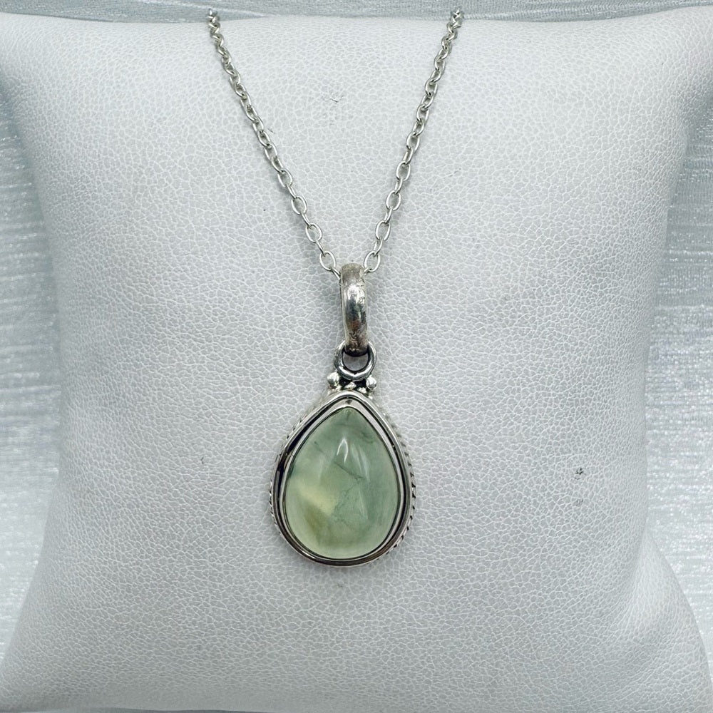 S925 Prehnite Pendant