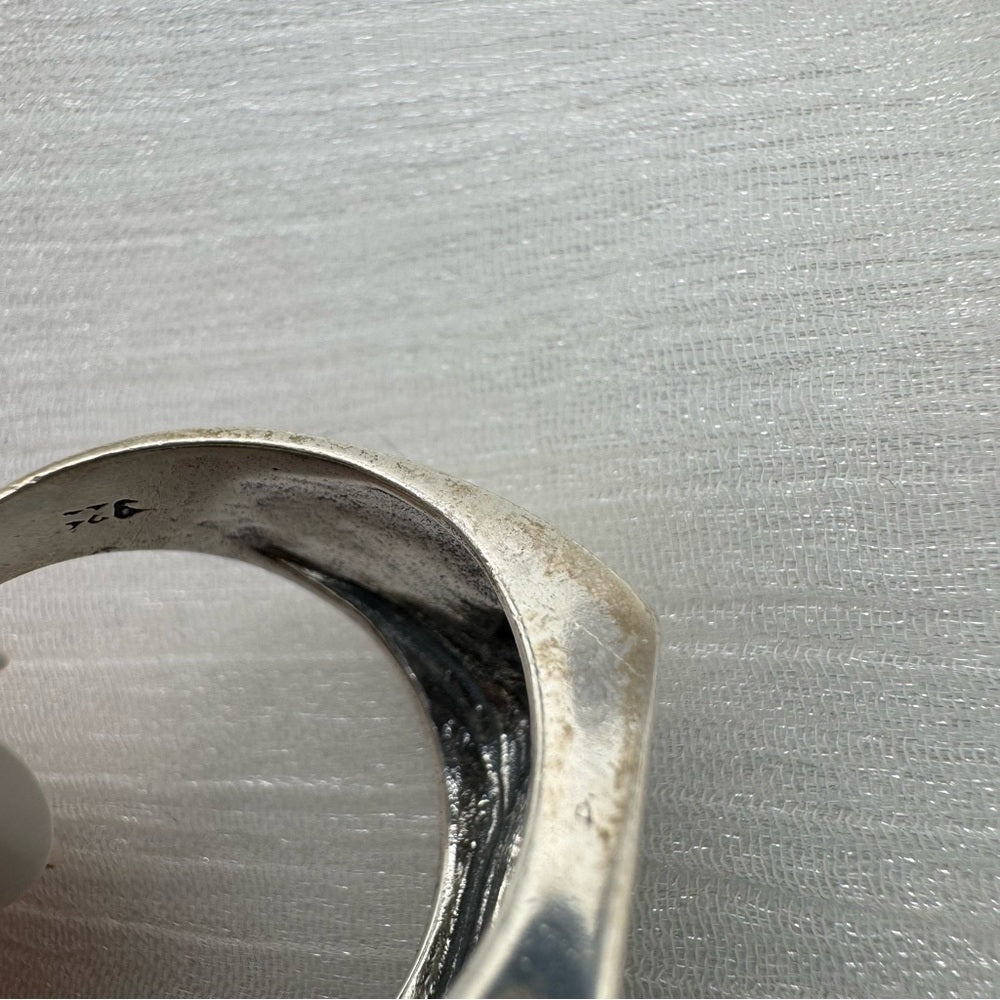 S925 Marcasite Signet Ring