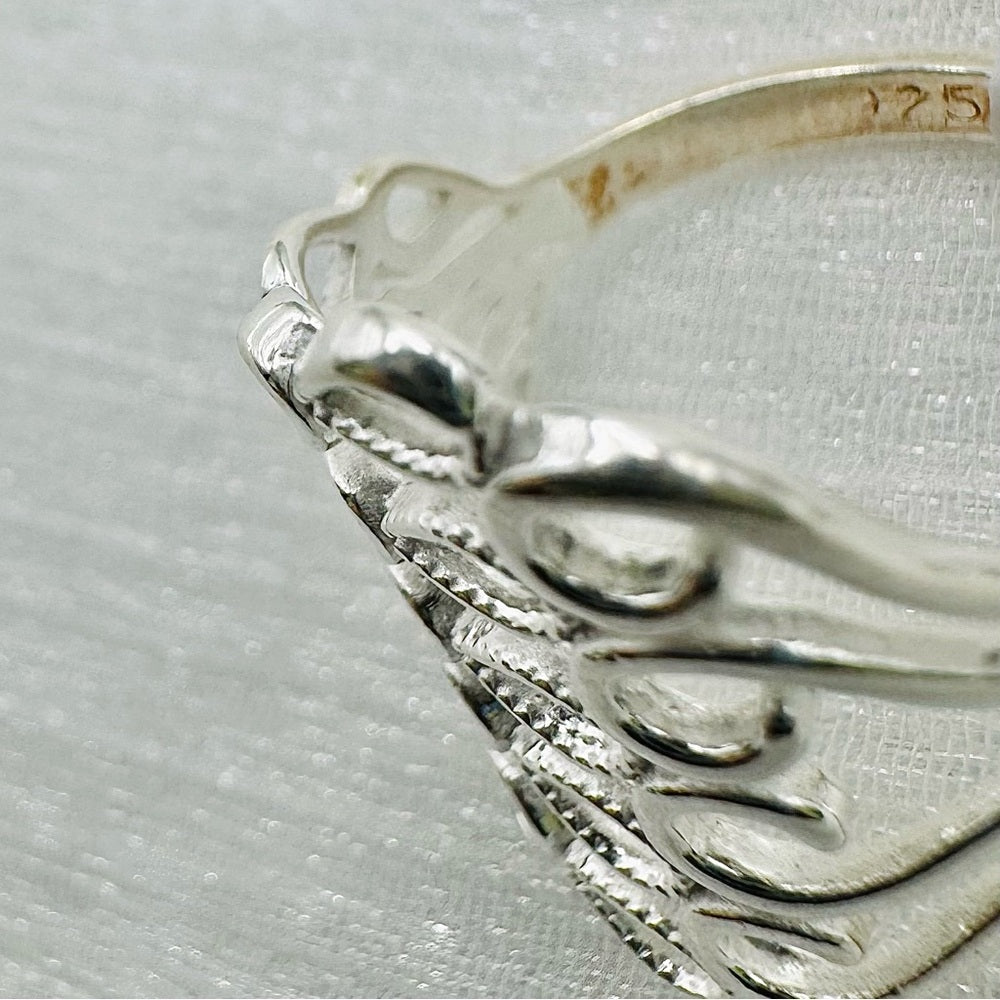 S925 Heart Scroll Ring