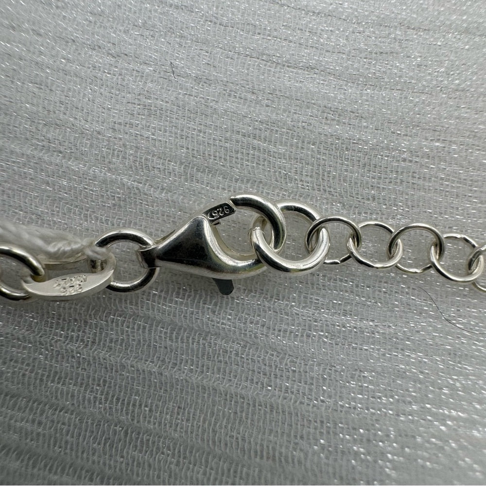 S925 Pink Crystal Rosary Necklace