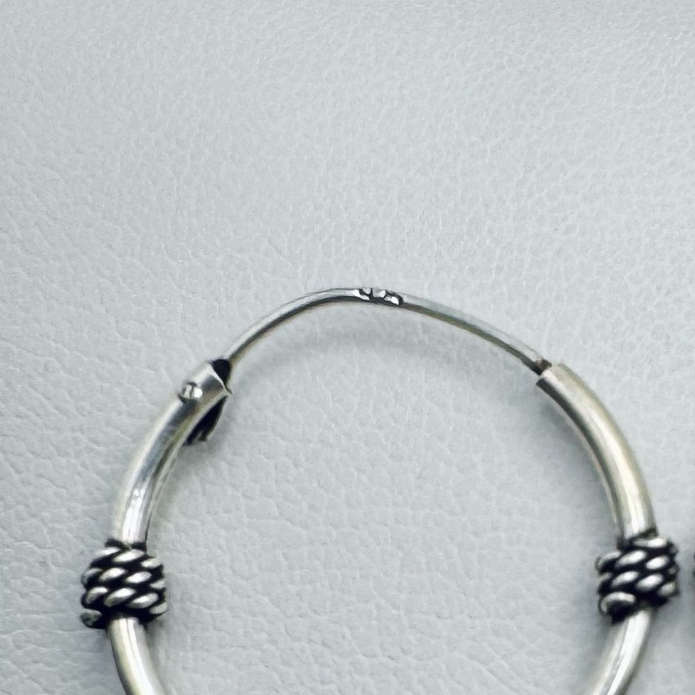 S925 Small Knot Hoop Earrings