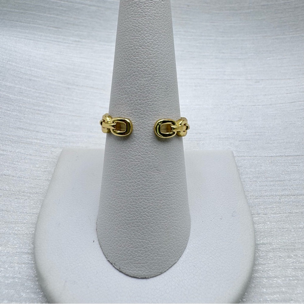 Pavé Chain Link Adjustable Ring