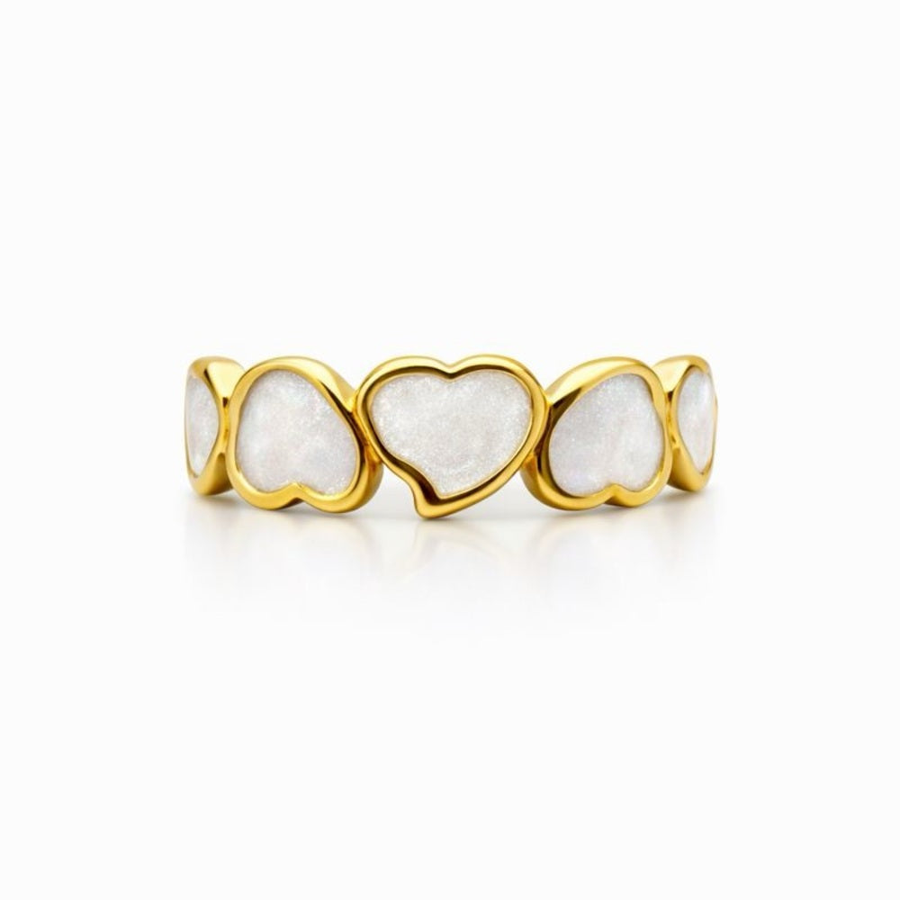Alternating Hearts Adjustable Ring