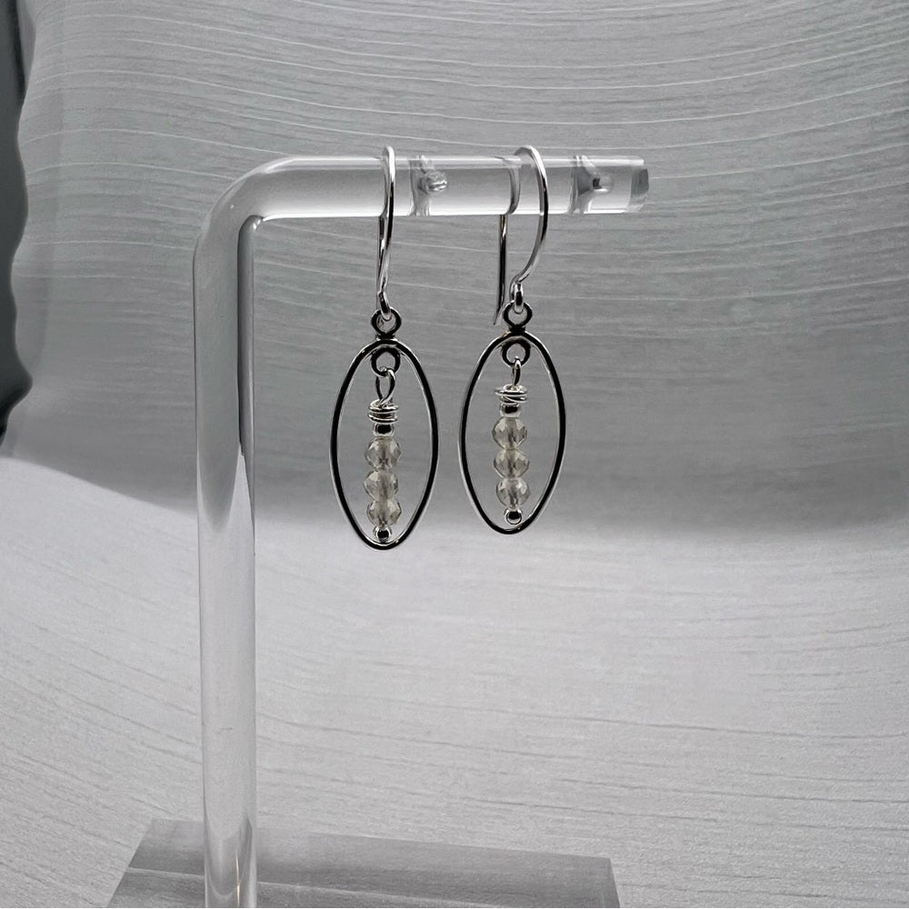 #9470 S925 Lemon Quartz Dangle Earrings