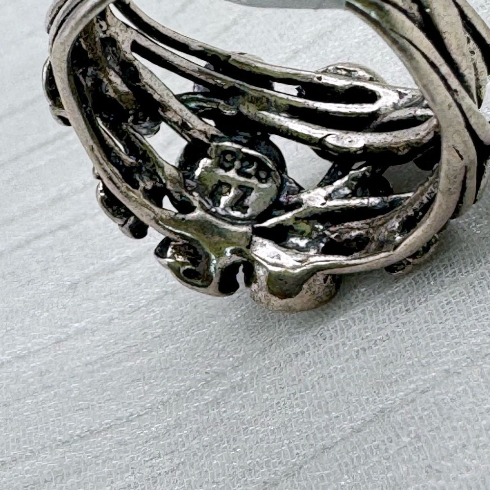 S925 Freshwater Pearl Floral Ring