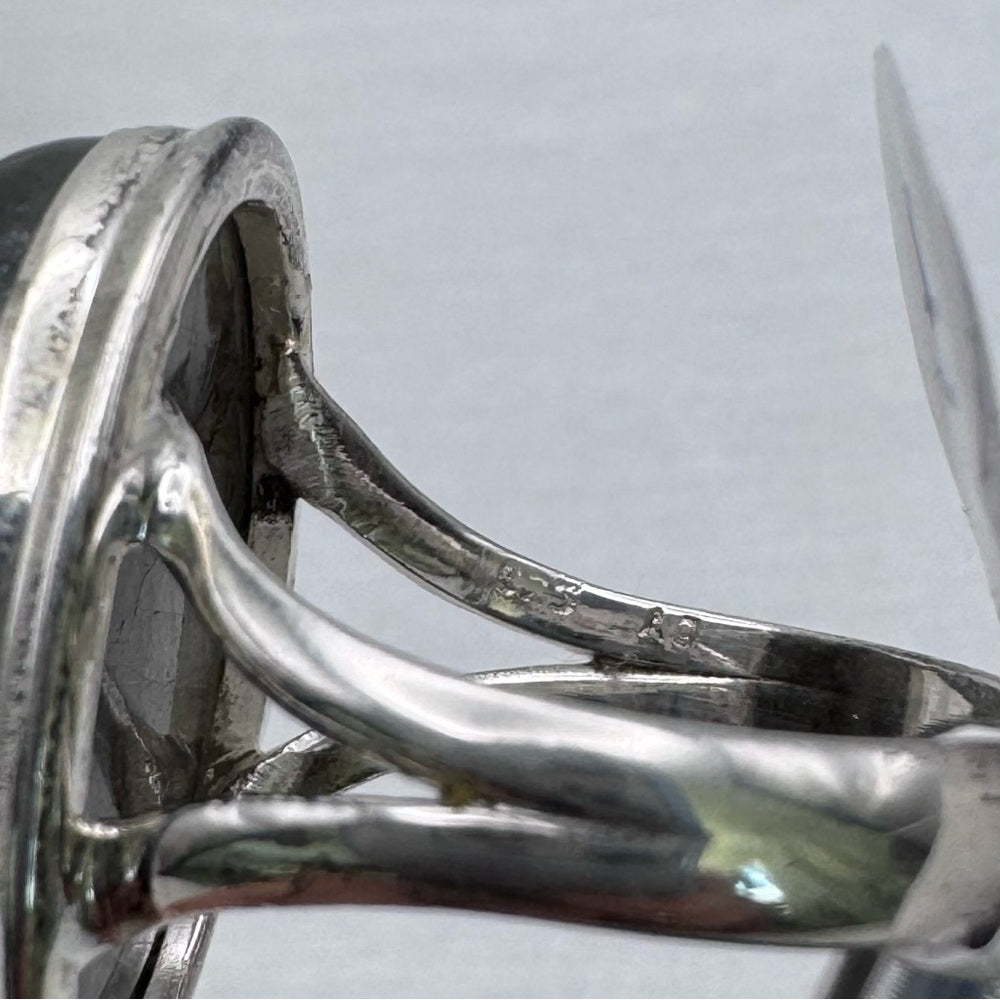 S925 Labradorite Oval Ring