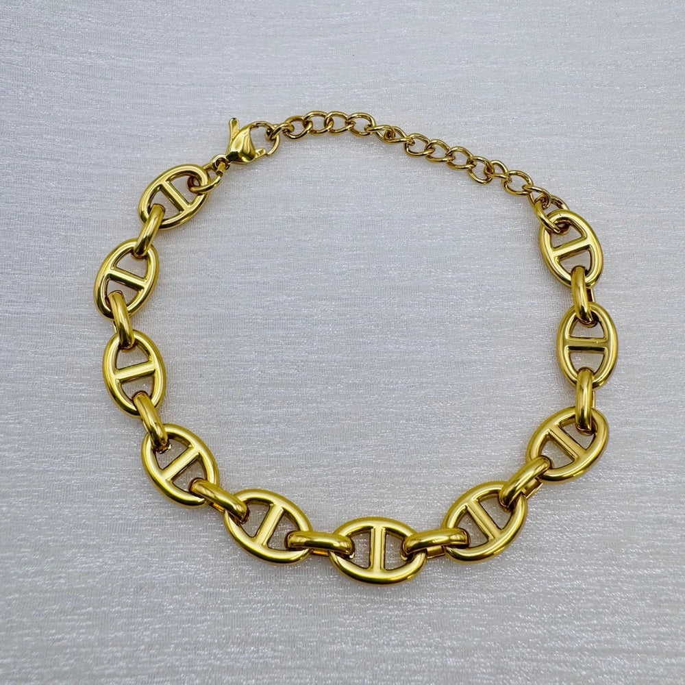 8mm | Gold | Mariner Link Bracelet