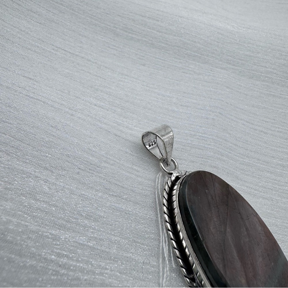 S925 Purple Labradorite Pendant