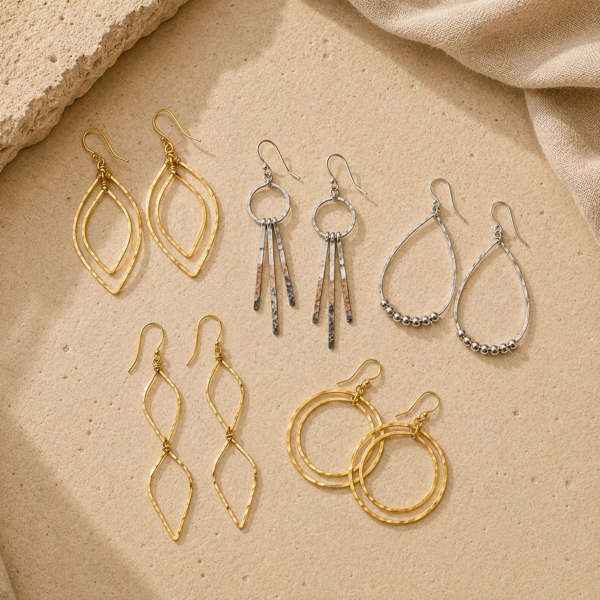 Molten Earring Collection display