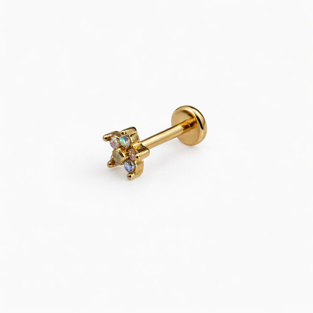 Crystal Topaz Screwback Earring