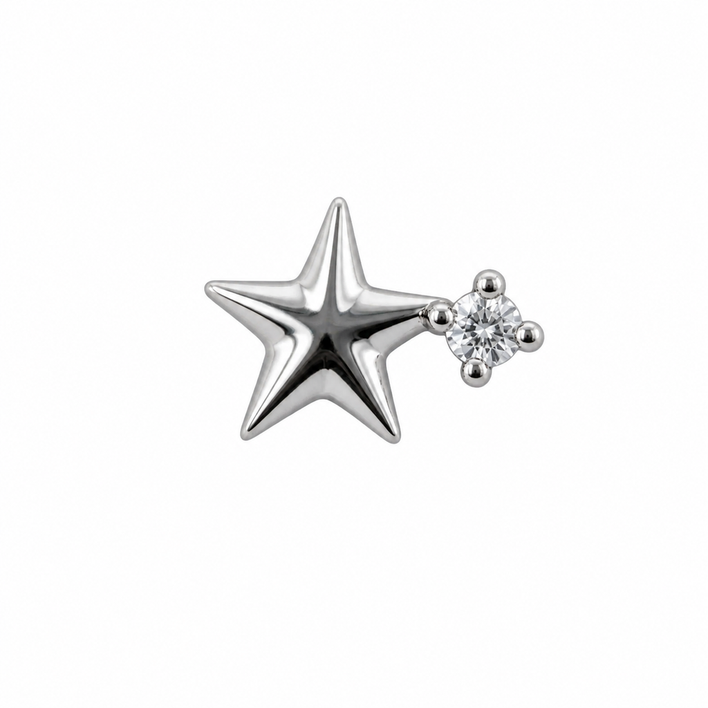 Crystal Star Screwback Earring