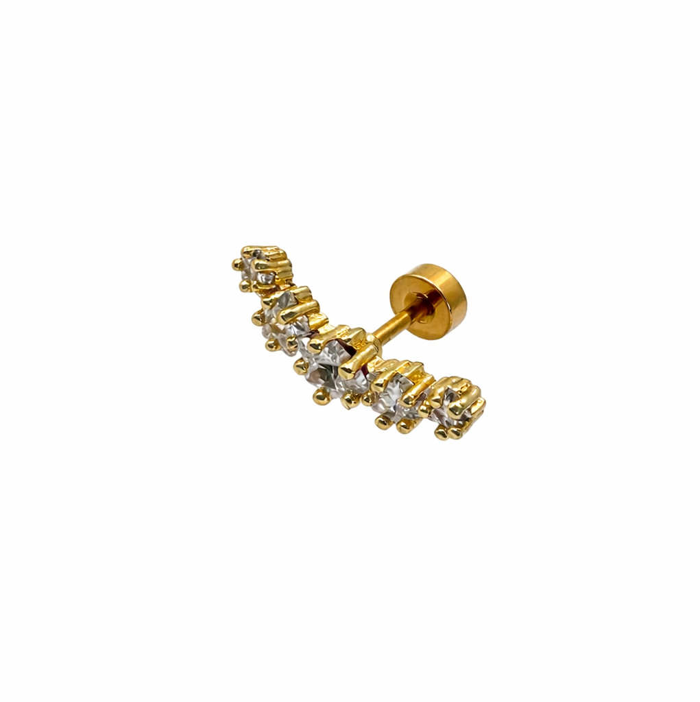 Crystal Stars Screwback Earring