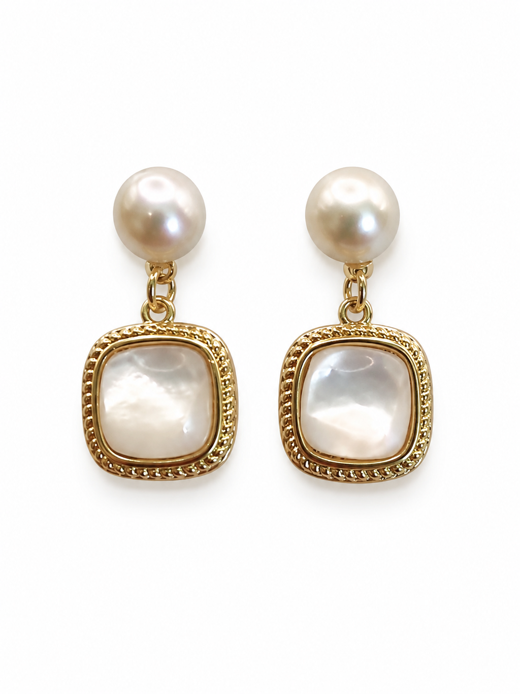 Classy Pearl and M.o.P. Drop Earrings