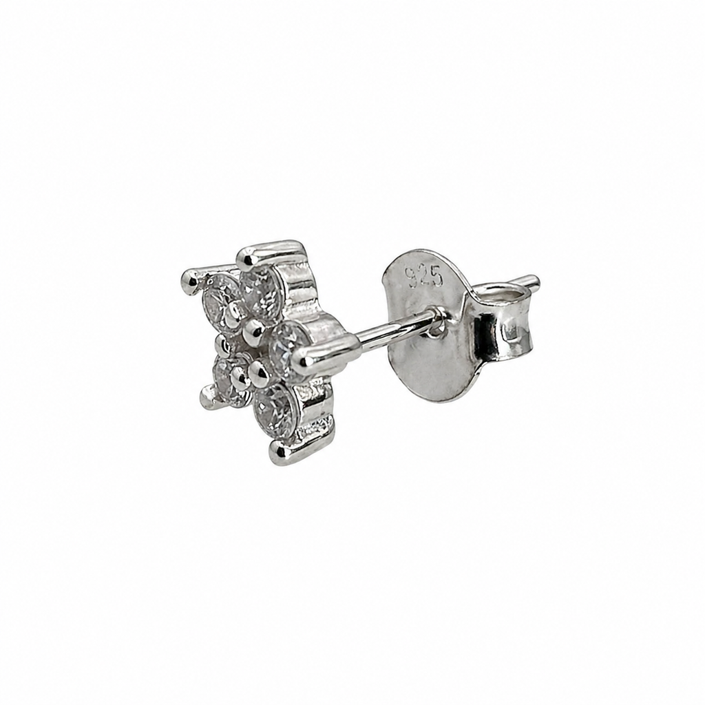 Large Crystal Flower Stud Earrings