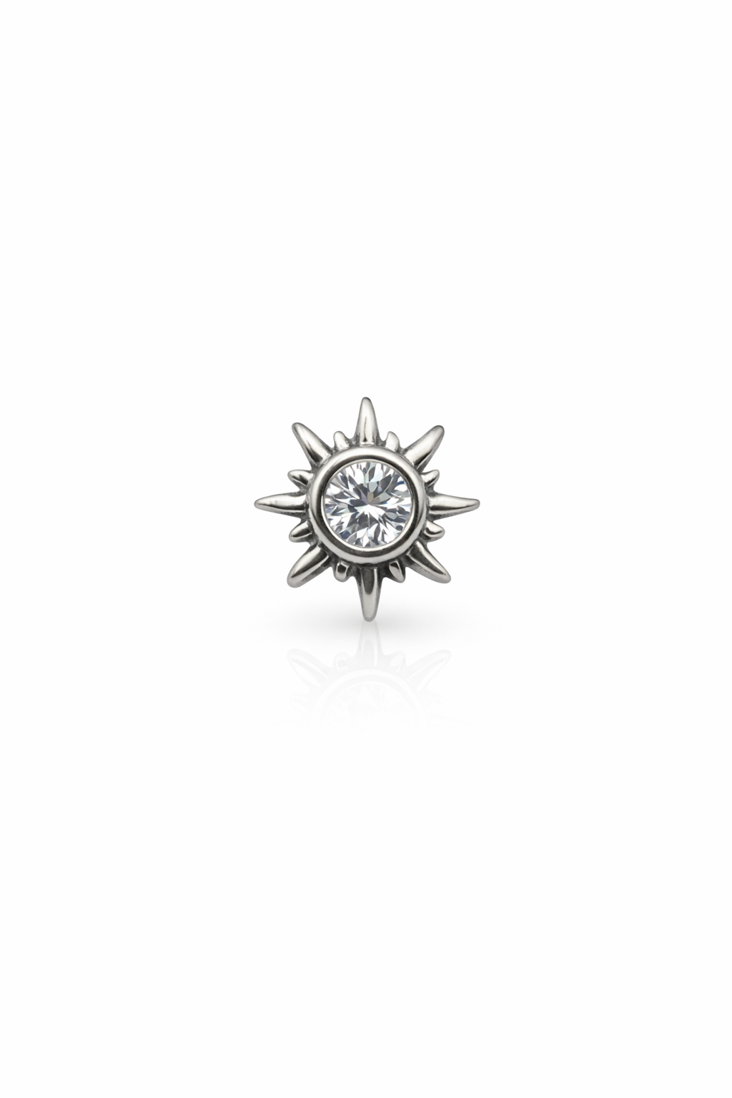 Crystal Sun Screwback Earring