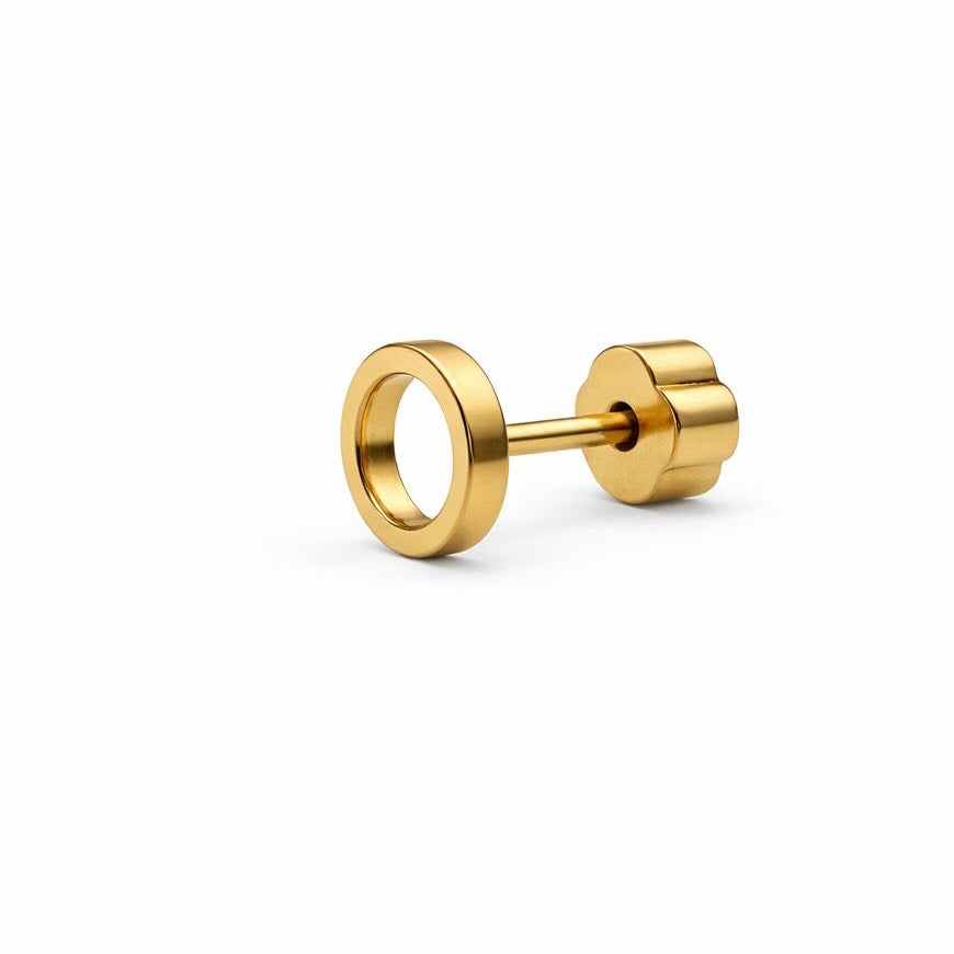 Open Circle Screwback Earring