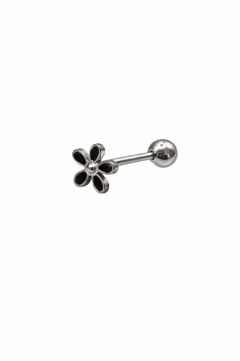 Enamel Daisy Screwback Earring