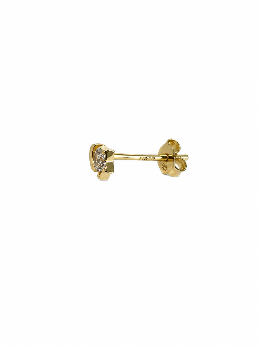 Petite Crystal Gold Stud Earrings