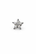 Crystal Flower Screwback Earring