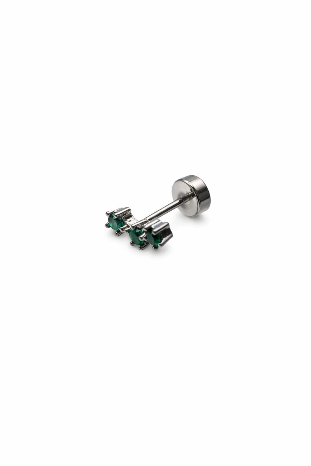 Green Crystal Screwback Earring
