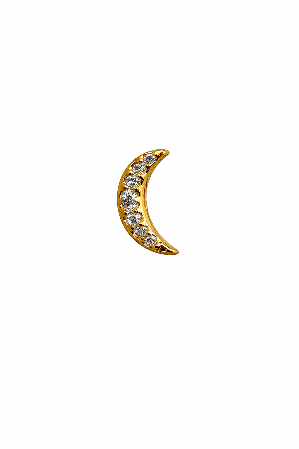 Crystal Moon Screwback Earring