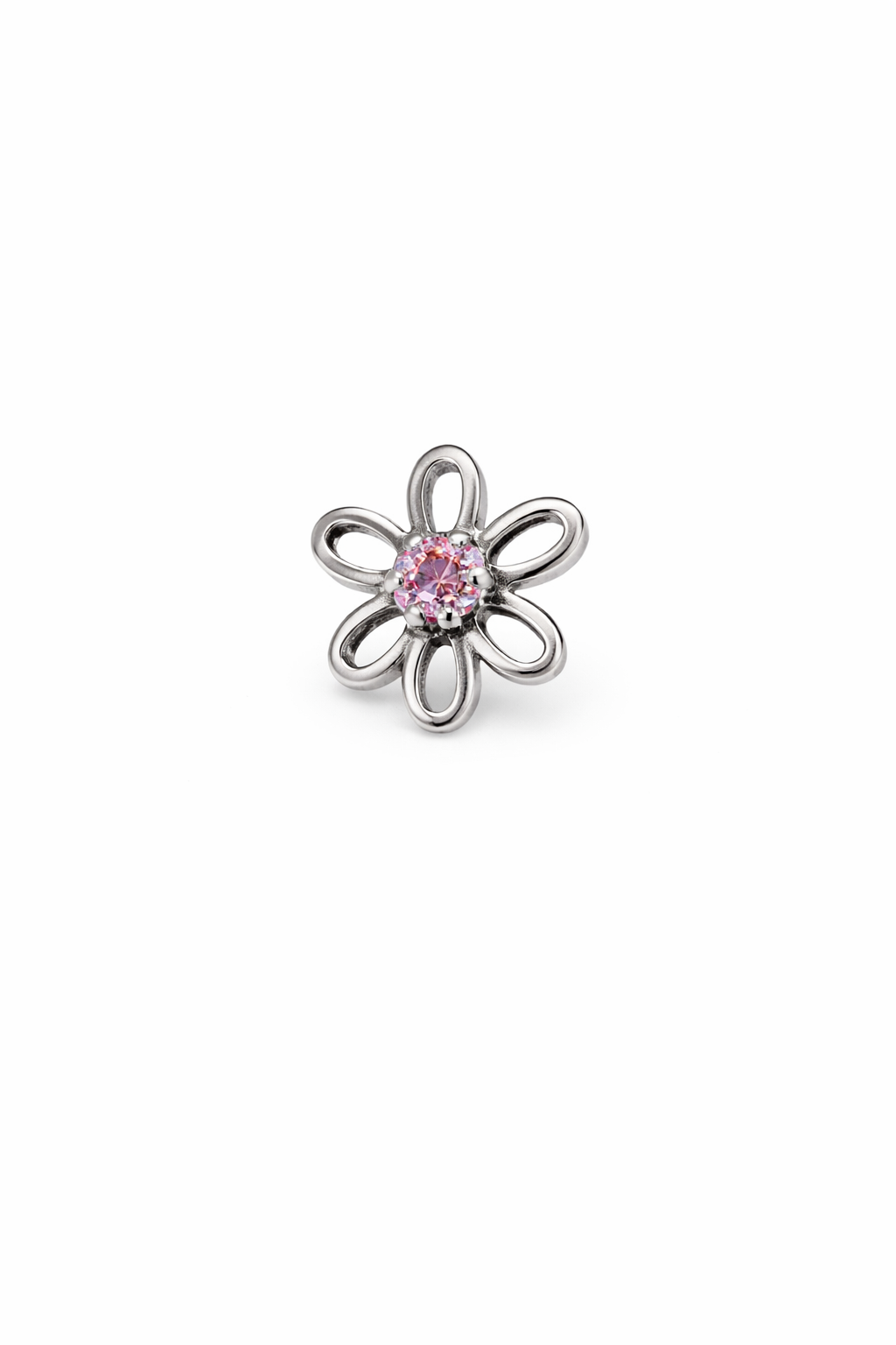 Crystal Flower Screwback Earring
