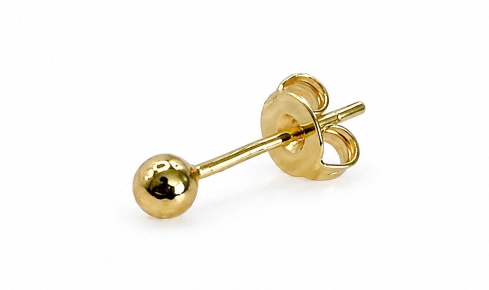 Sphere Gold Stud Earrings