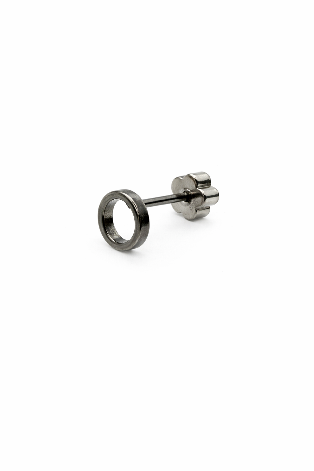 Cutout Circle Screwback Earring