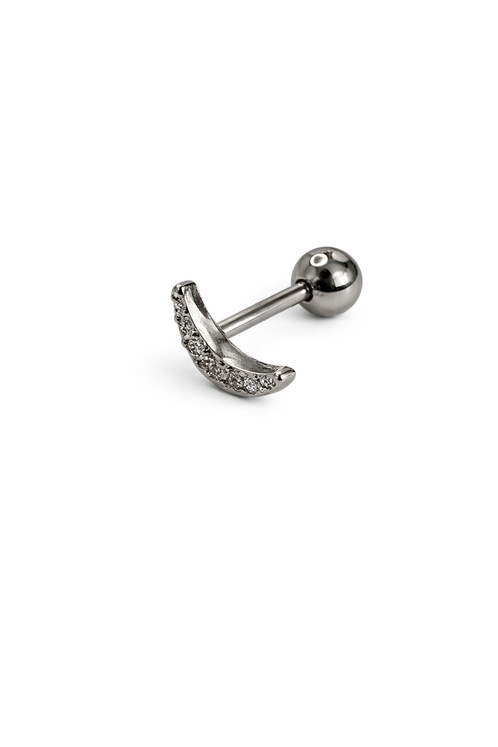Crystal Moon Screwback Earring