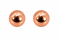 Round Rose Gold Stud Earrings