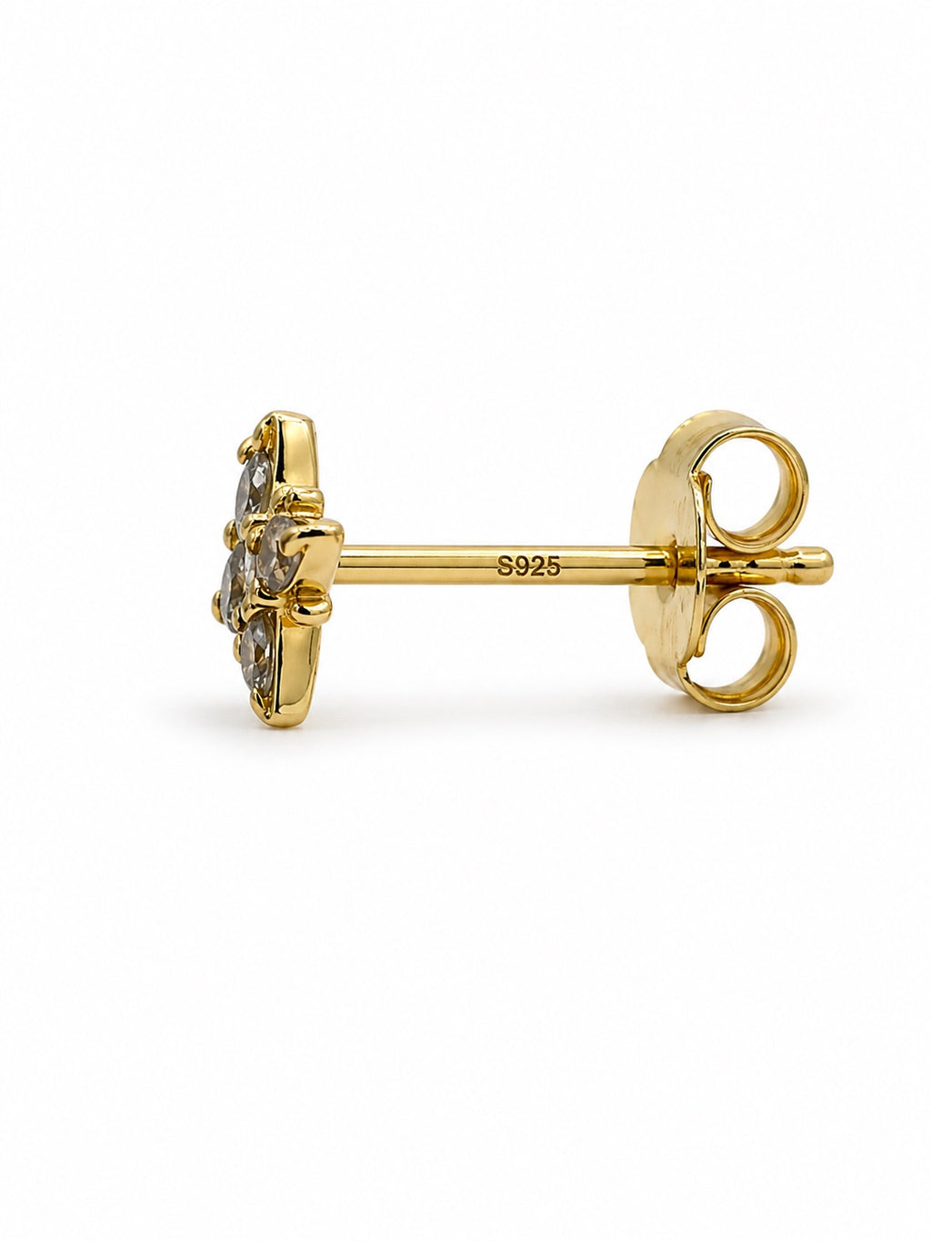 Small Crystal Gold Stud Earrings