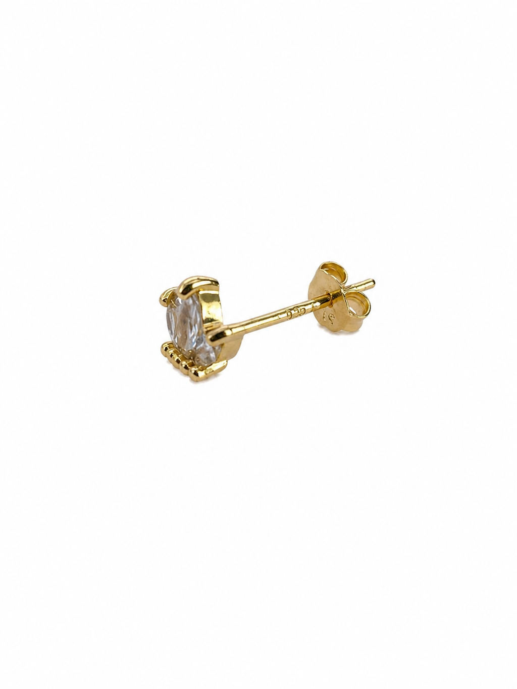 Crystal Gold Stud Earrings