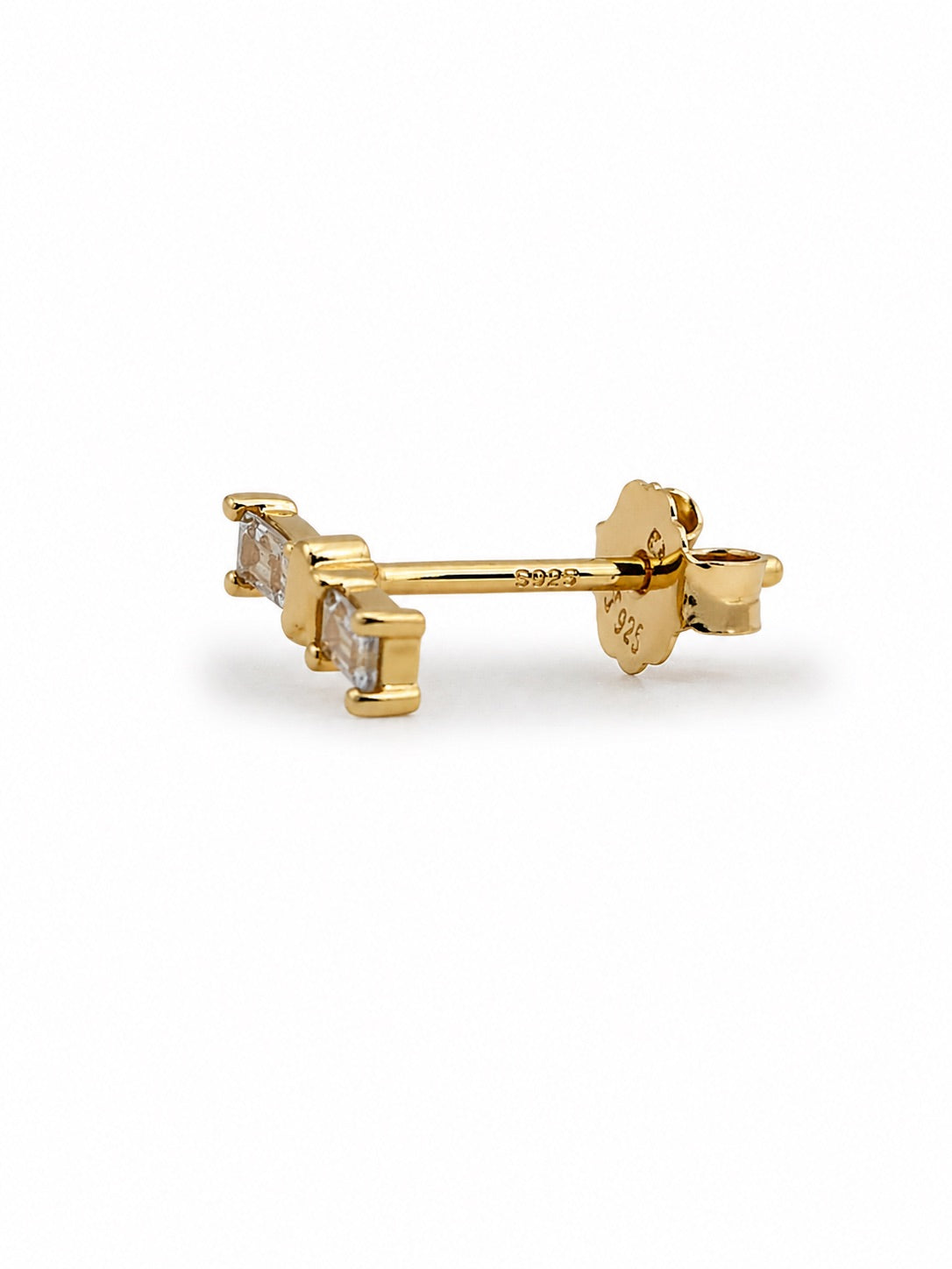 Petite Crystal Gold Stud Earrings