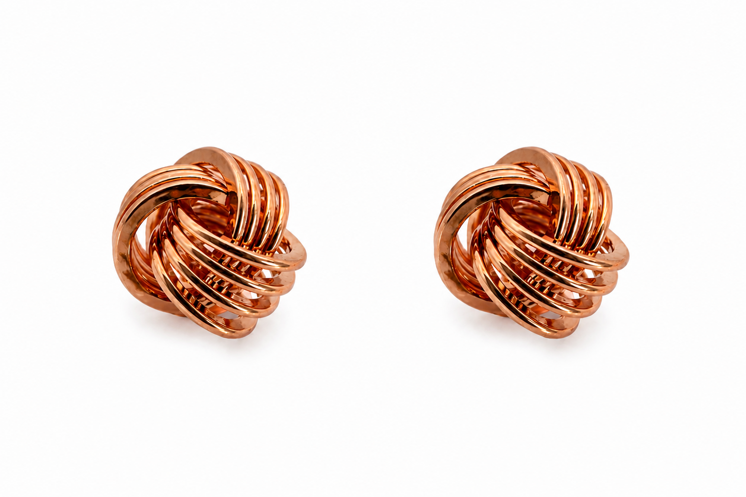 Knot Rose Gold Stud Earrings