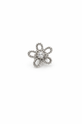 Crystal Flower Screwback Earring