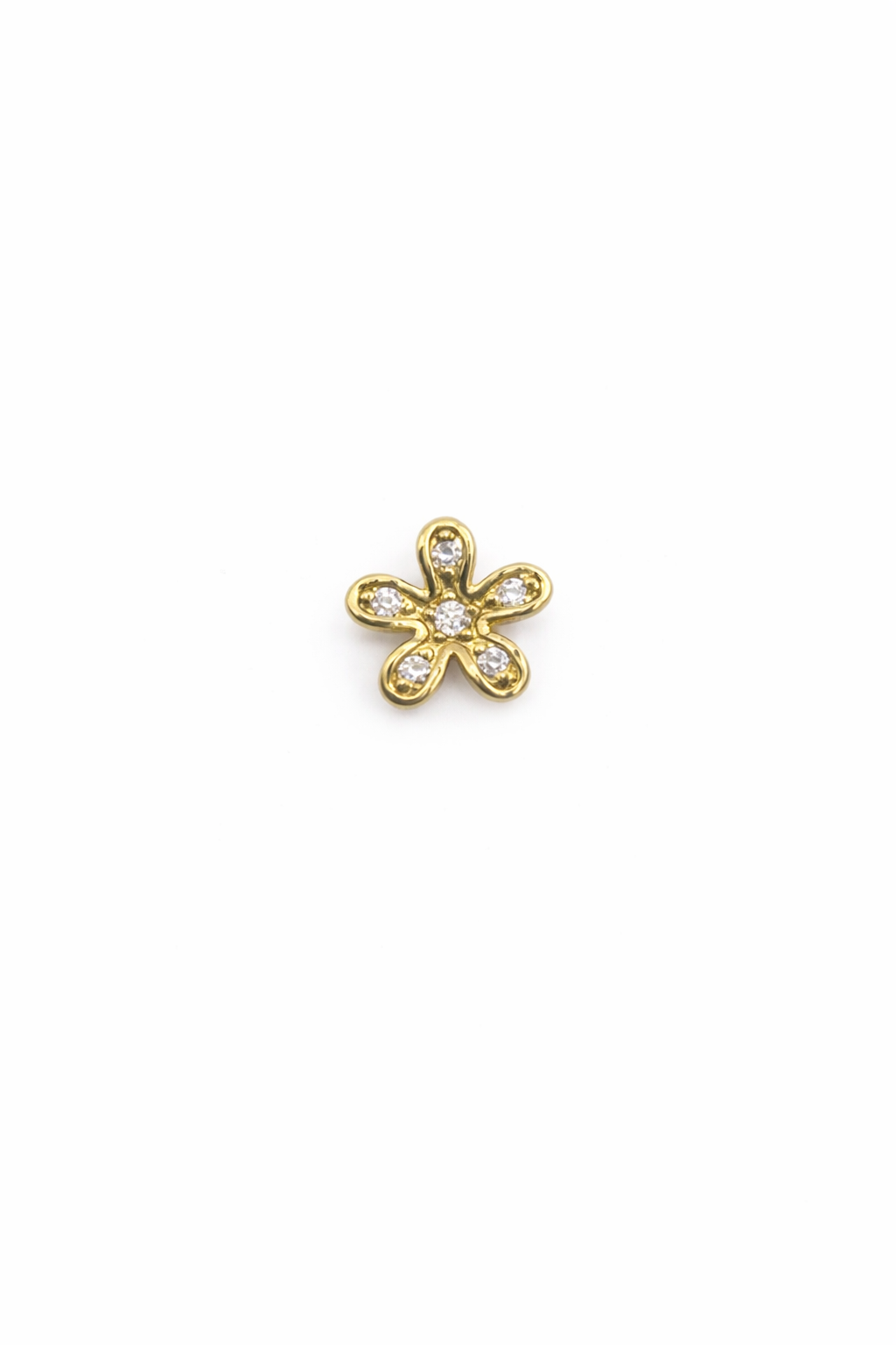 Crystal Flower Screwback Earring
