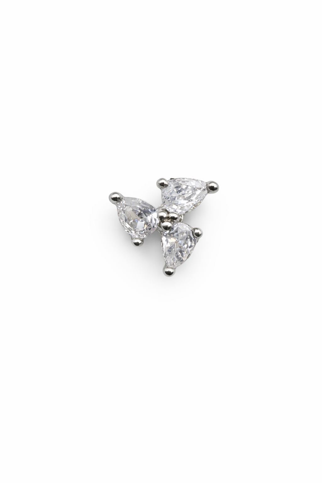 Triple Crystal Screwback Earring