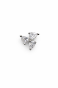 Triple Crystal Screwback Earring