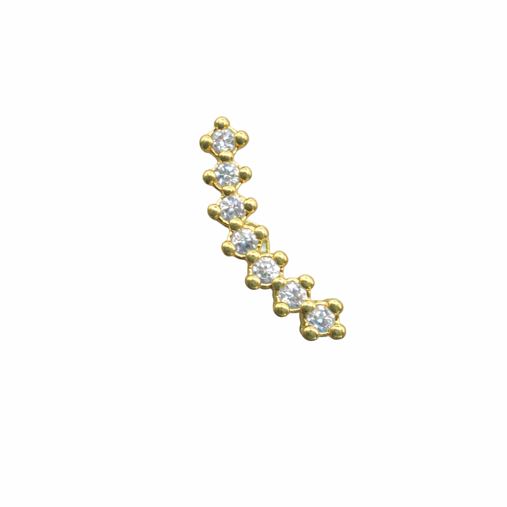 Crystal Thread Screwback Earring